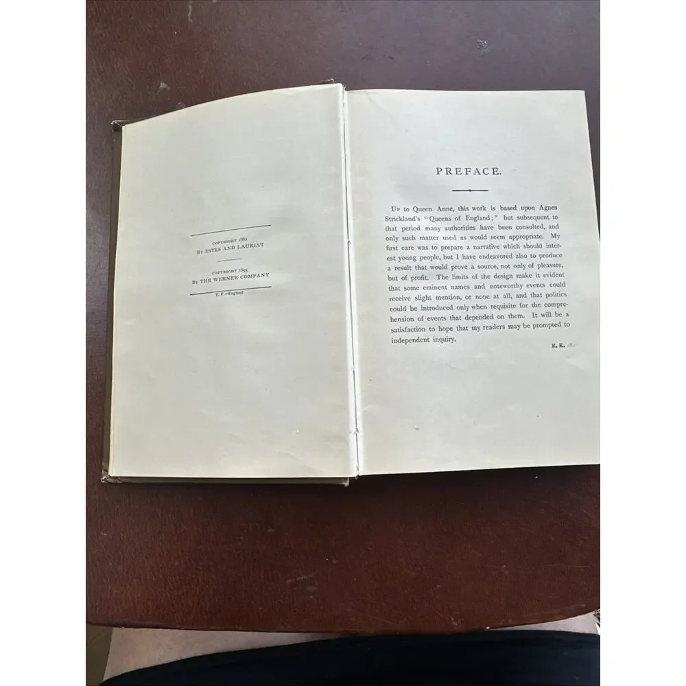 Antique YOUNG FOLKS' HISTORY OF THE QUEENS OF ENGLAND Vol. I Book 1895 Pictures